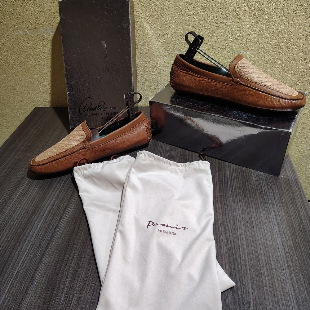 Elegant Brown and Tan Slip-On Loafers